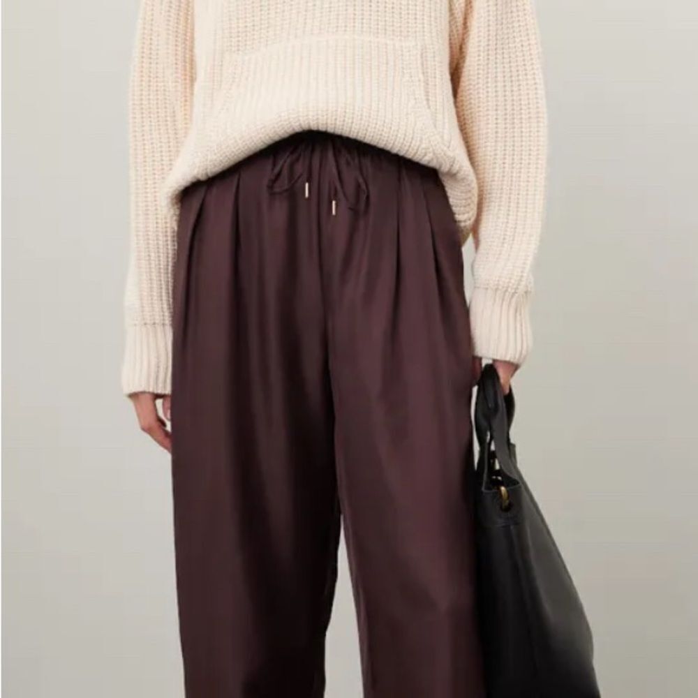 Silk Laundry Slouch Pants Size Small